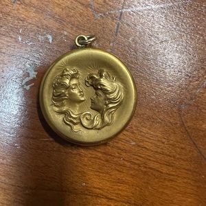 Art, nouveau, gold filled locket
